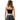 Person wearing a black crop top and gray pants on a white background