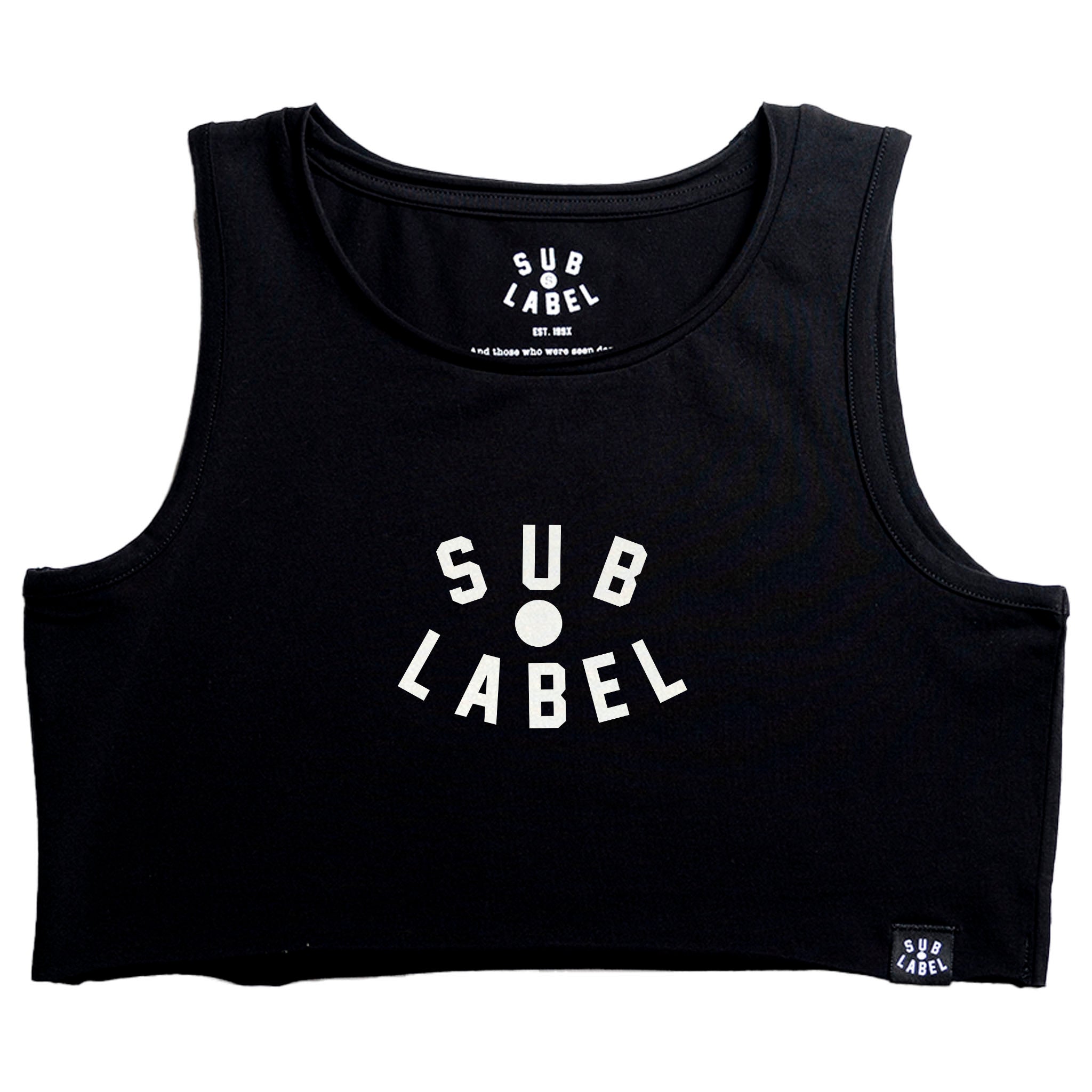 sublabel • White Pupil Logo • Crop Tank Top – sub•label