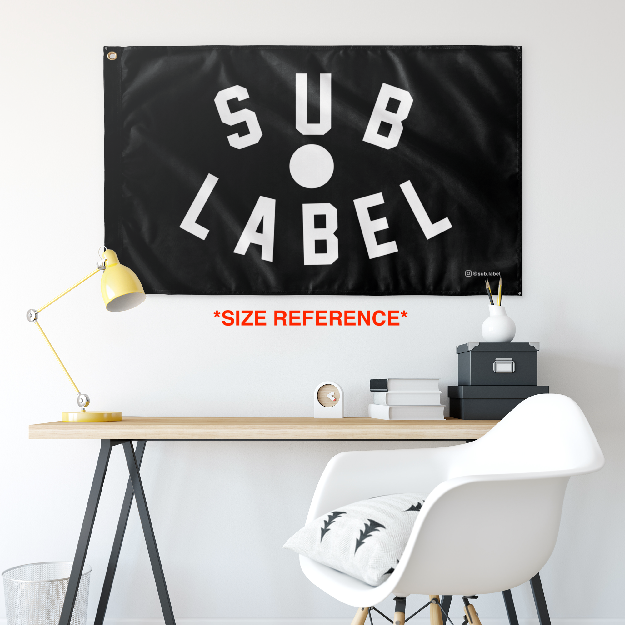 sublabel • nobody listens to techno • 3'x5' flag