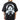 Person wearing a black t-shirt with a graphic design on the back, standing against a white background