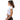 Woman wearing a white crop top and black pants on a white background