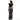 Person wearing a black top and gray wide-leg pants on a white background