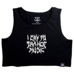 i cry to trance music • crop tank top